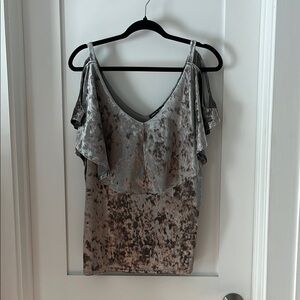 Cable & Gauge Gray and Brown Blouse